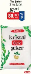 ŞAFAK TOZ ŞEKER 2 KG fiyat ve kampanya bilgisi